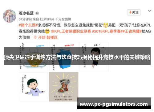顶尖卫猛选手训练方法与饮食技巧揭秘提升竞技水平的关键策略 顶尖卫猛选手训练方法与饮食技巧揭秘提升竞技水平的关键策略